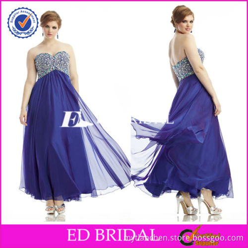 E311 Custom Made A-line Sweetheart Sleeveless Bling Bling Evening Wholesale Plus Size Maxi Dress